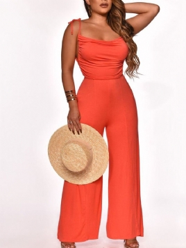 Ryggløs Vanlig Mote Slim Rett Jumpsuit For Kvinner