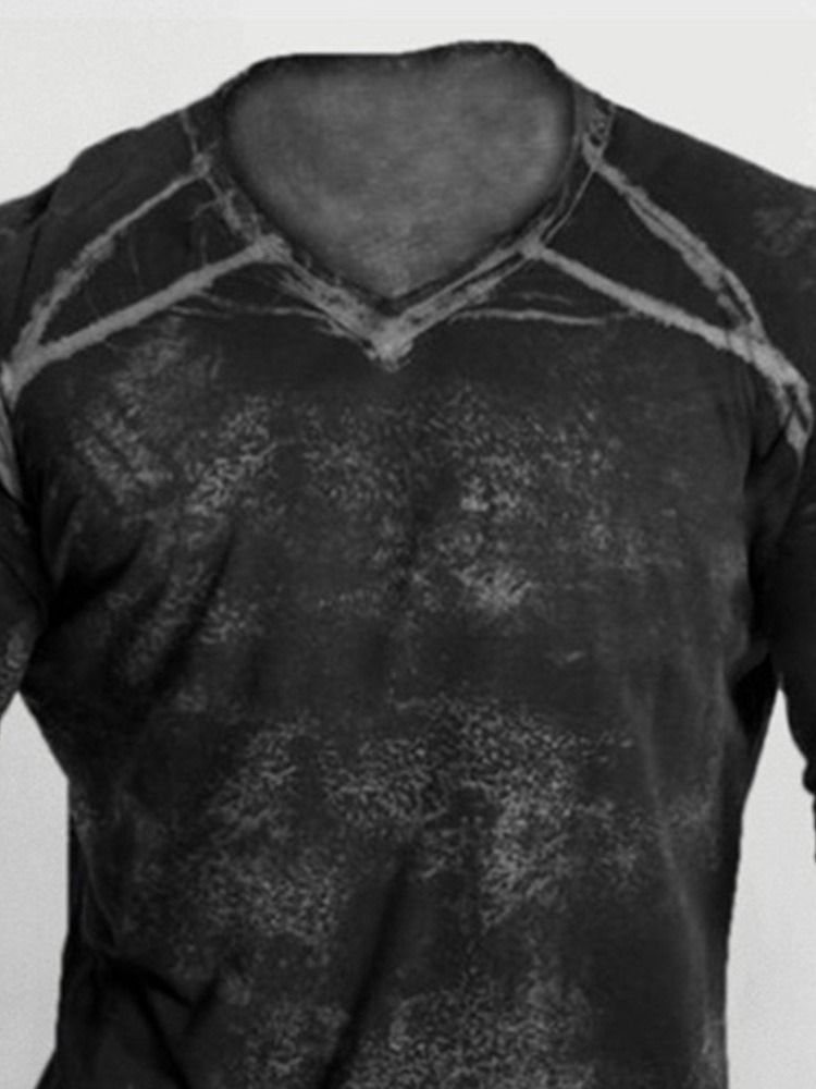 Print Casual Pullover Slim T-Skjorte