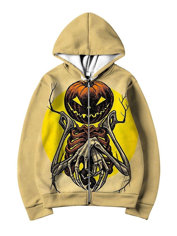 Pocket Skull Cardigan Fall European Hettegensere