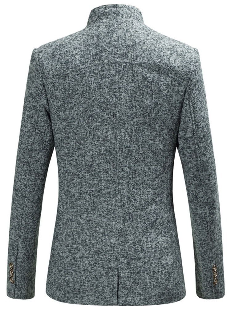 Mandarin Krage Slim Button Leisure Blazer