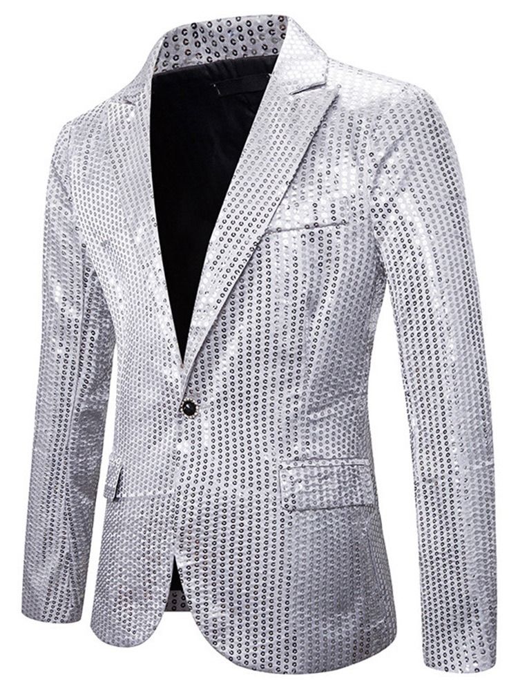 Uformell Lapel Paljetter Fritid Blazer