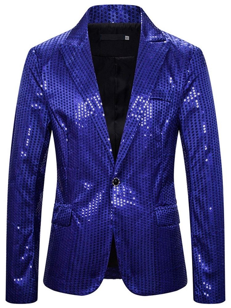 Uformell Lapel Paljetter Fritid Blazer