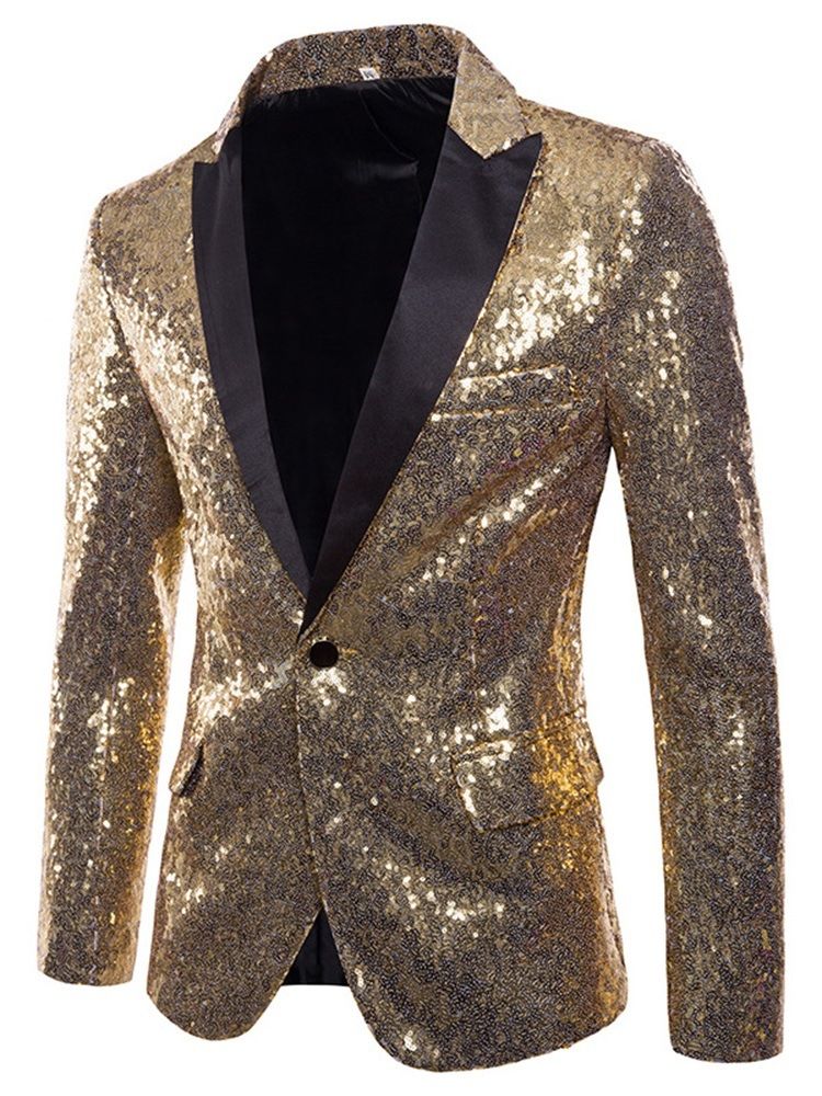Vanlig Smoking-Blazer For Menn Med Én Knapp