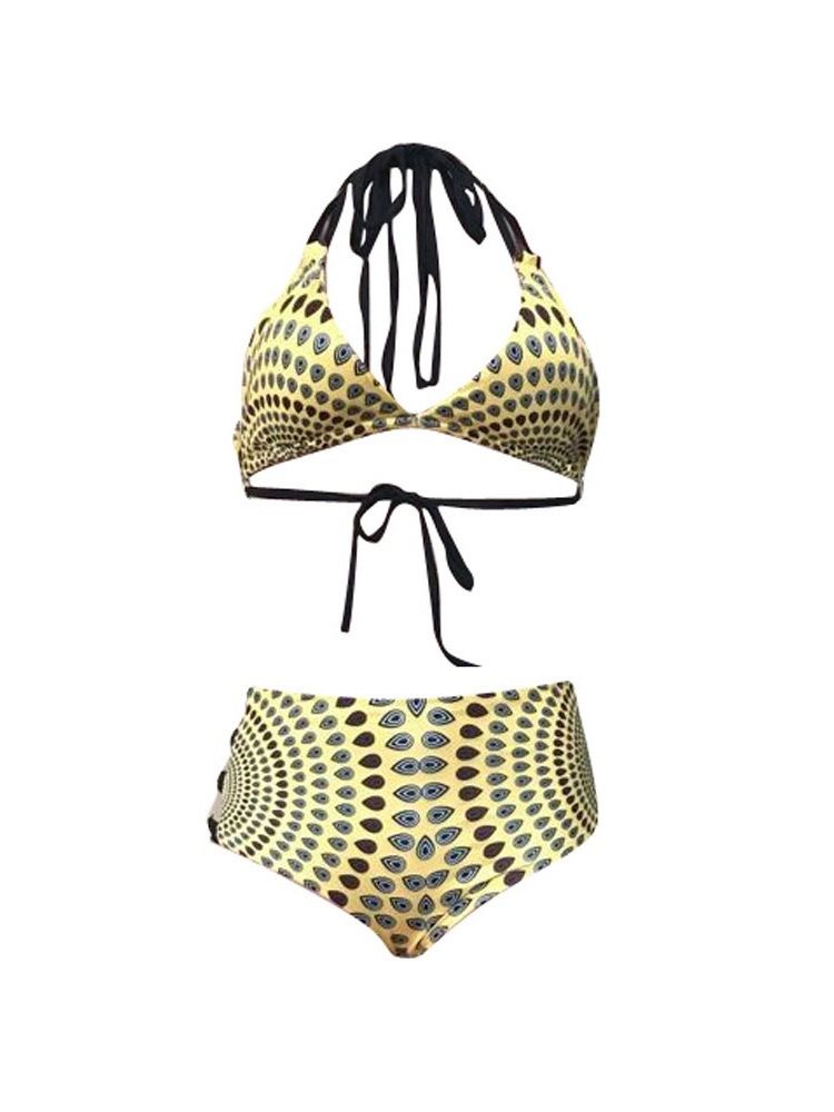 Geometrisk Tankini-Sett Mote Badetøy