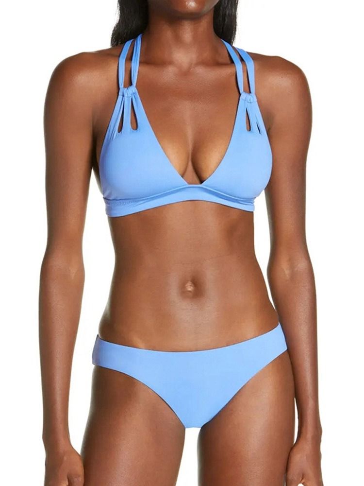 Himmelblå Sexy Tankini-Sett Vanlig Badetøy