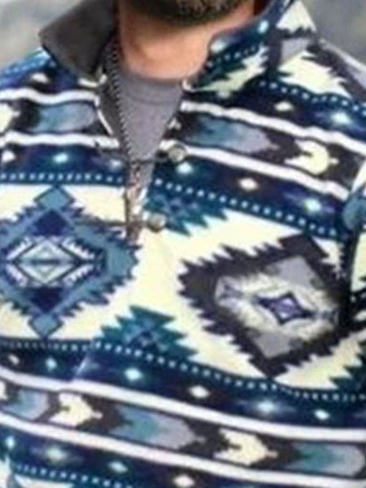 Pullover Color Block Button Mote Pullover Hettegensere
