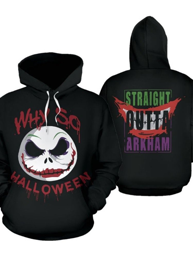 Pullover Skull Print Spring Casual Hettegensere