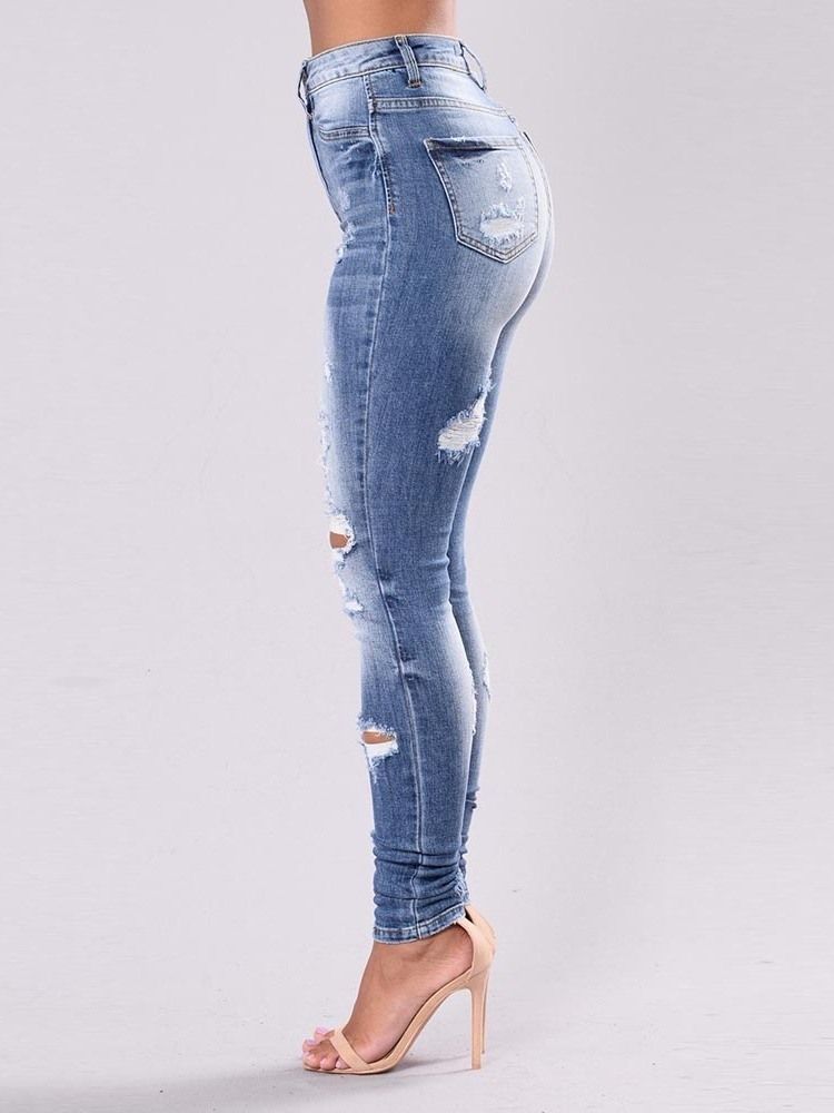 Ensfarget Vaskbar Slim Jeans