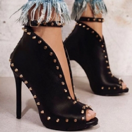 Stiletthæl Plain Peep Toe Stiletthæl Western-Støvler