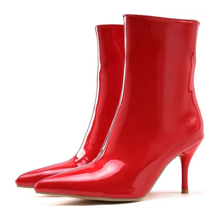 Vanlig Glidelås Stiletthæl Stiletthæl Dame Ankelstøvletter