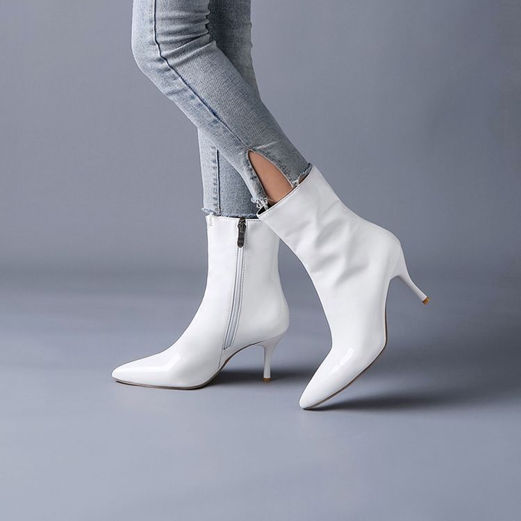 Vanlig Glidelås Stiletthæl Stiletthæl Dame Ankelstøvletter