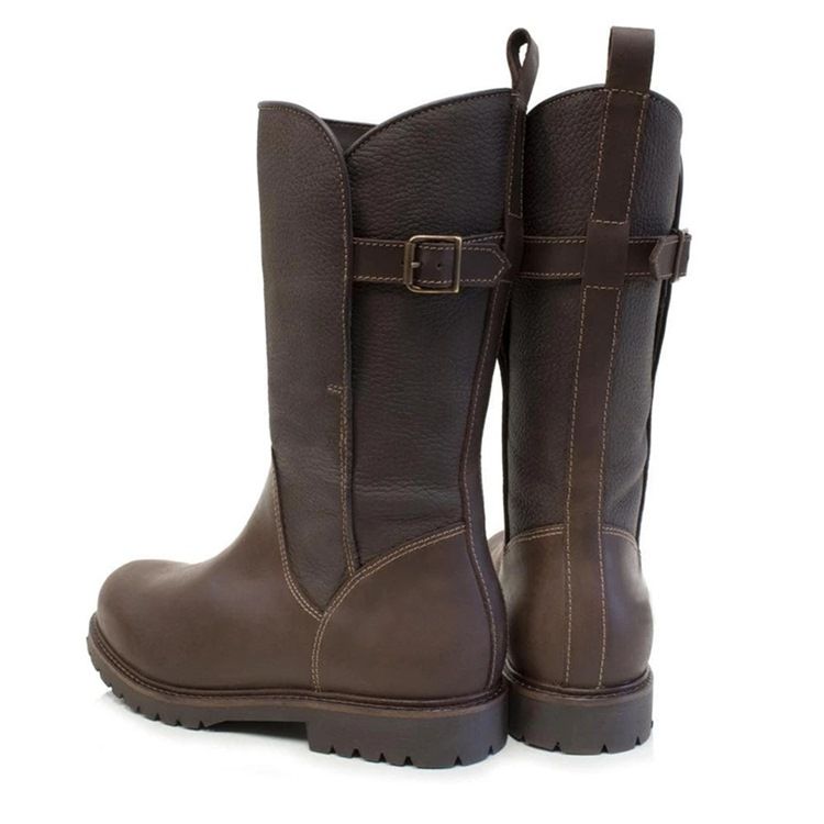 Vanlige Slip-On-Støvler Med Rund Tåspenne