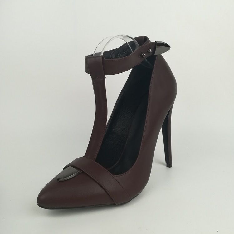 Sexy T Strap Point Toe Stiletto Pumps