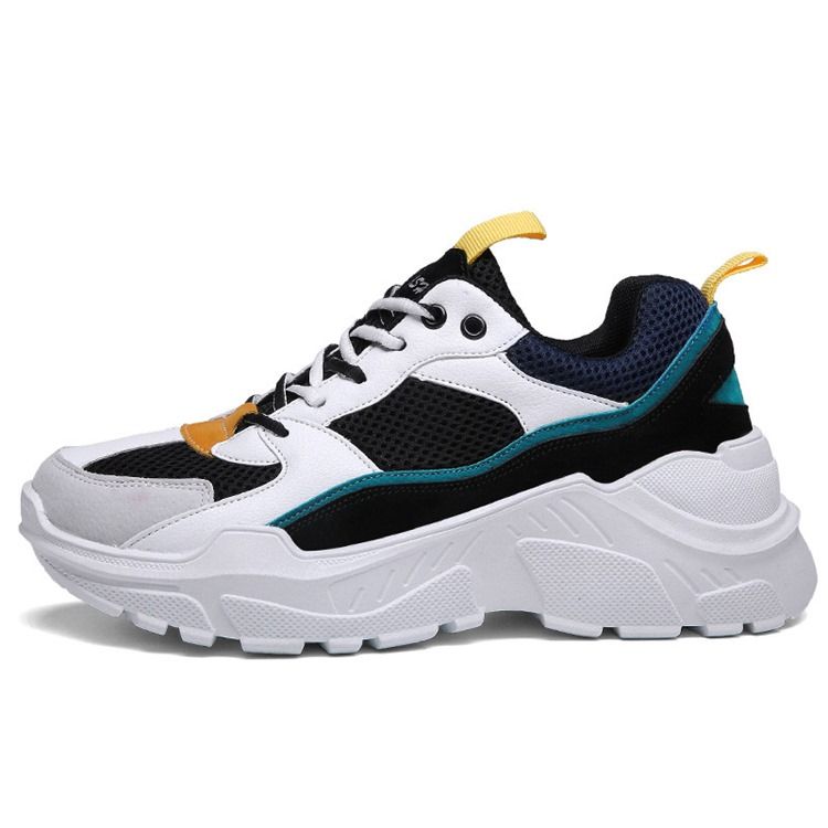 Mesh Color Block Rund Toe Menns Joggesko
