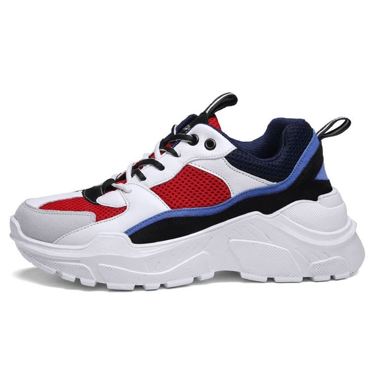 Mesh Color Block Rund Toe Menns Joggesko