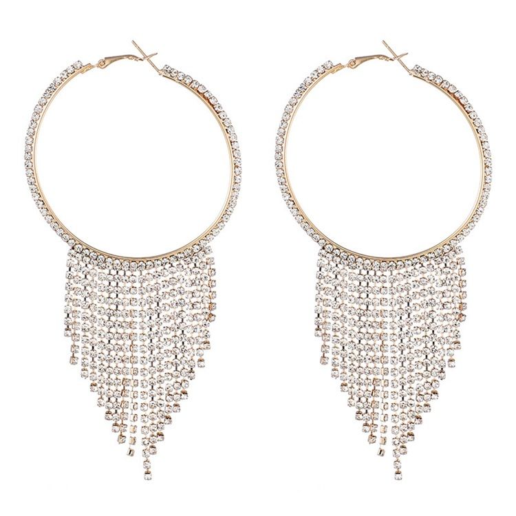 Rhinestone Blonder Jubileum Romantiske Kvinners Øredobber