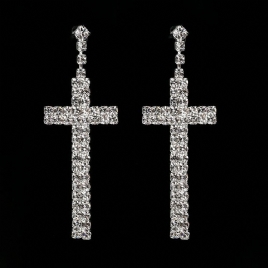 Rhinestone Diamante Romantisk Fest Prom Øredobber