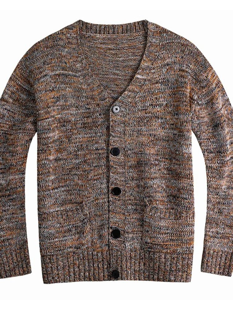 Lomme Standard V-Hals Rett Single-Breasted Genser