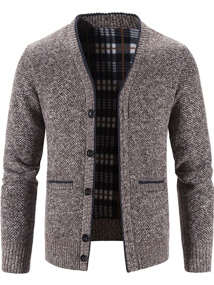 Lomme Standard V-Hals Single-Breasted Slim Genser