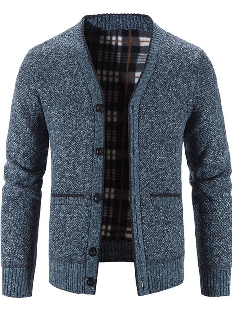 Lomme Standard V-Hals Single-Breasted Slim Genser