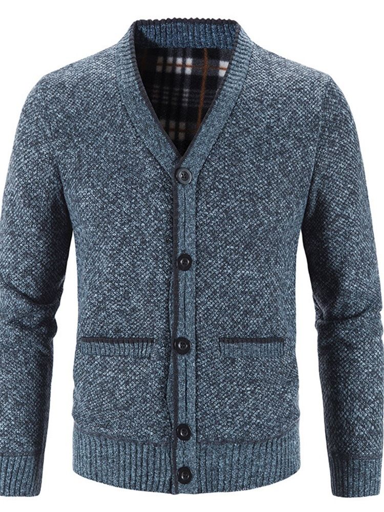 Lomme Standard V-Hals Single-Breasted Slim Genser