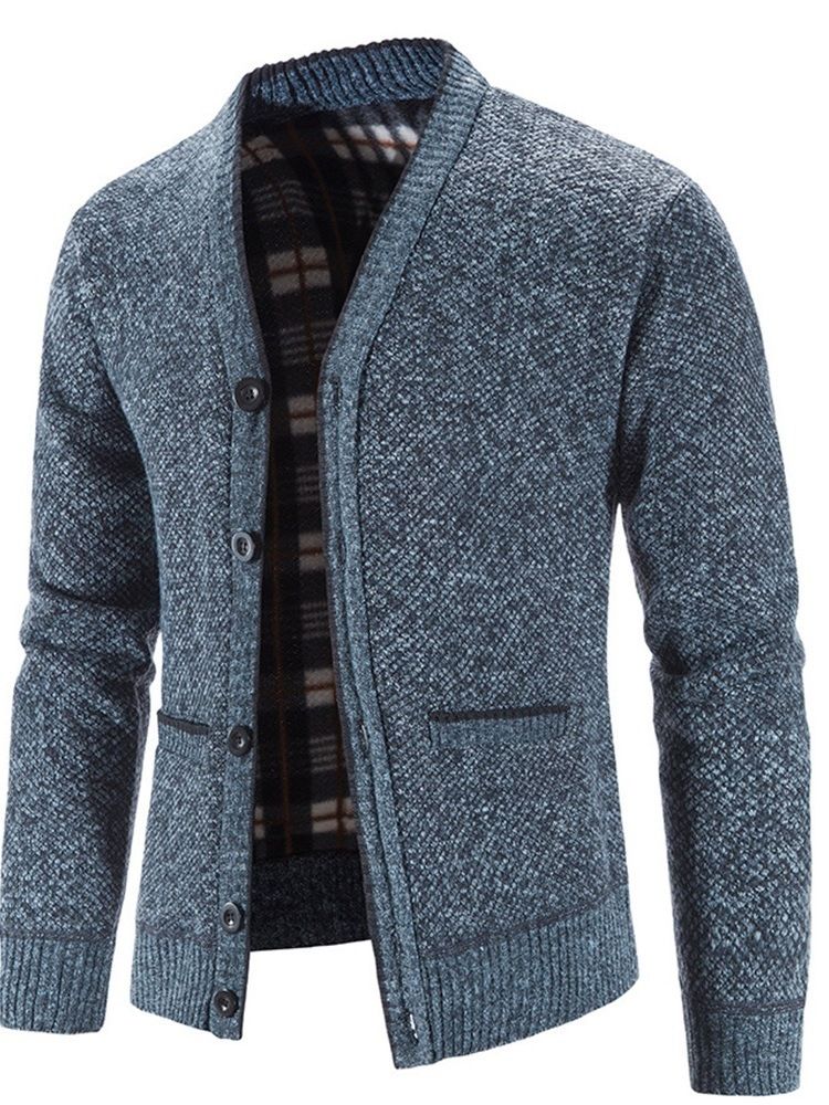 Lomme Standard V-Hals Single-Breasted Slim Genser