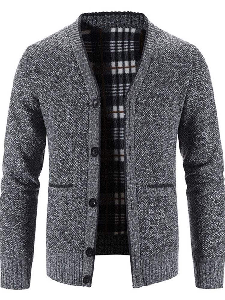 Lomme Standard V-Hals Single-Breasted Slim Genser