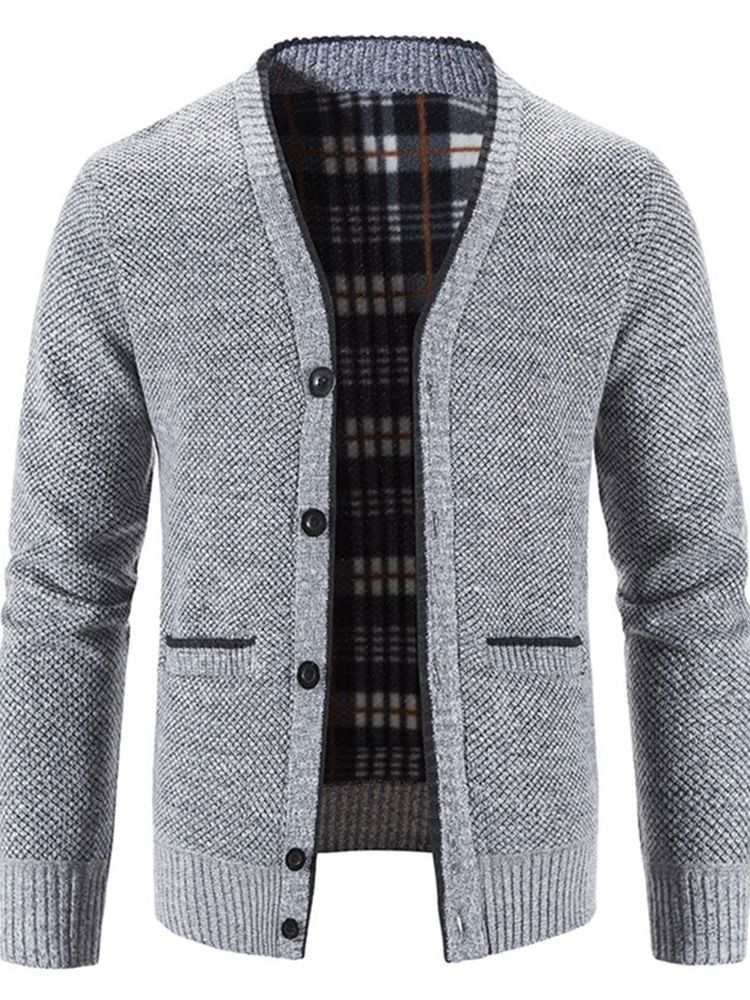 Lomme Standard V-Hals Single-Breasted Slim Genser
