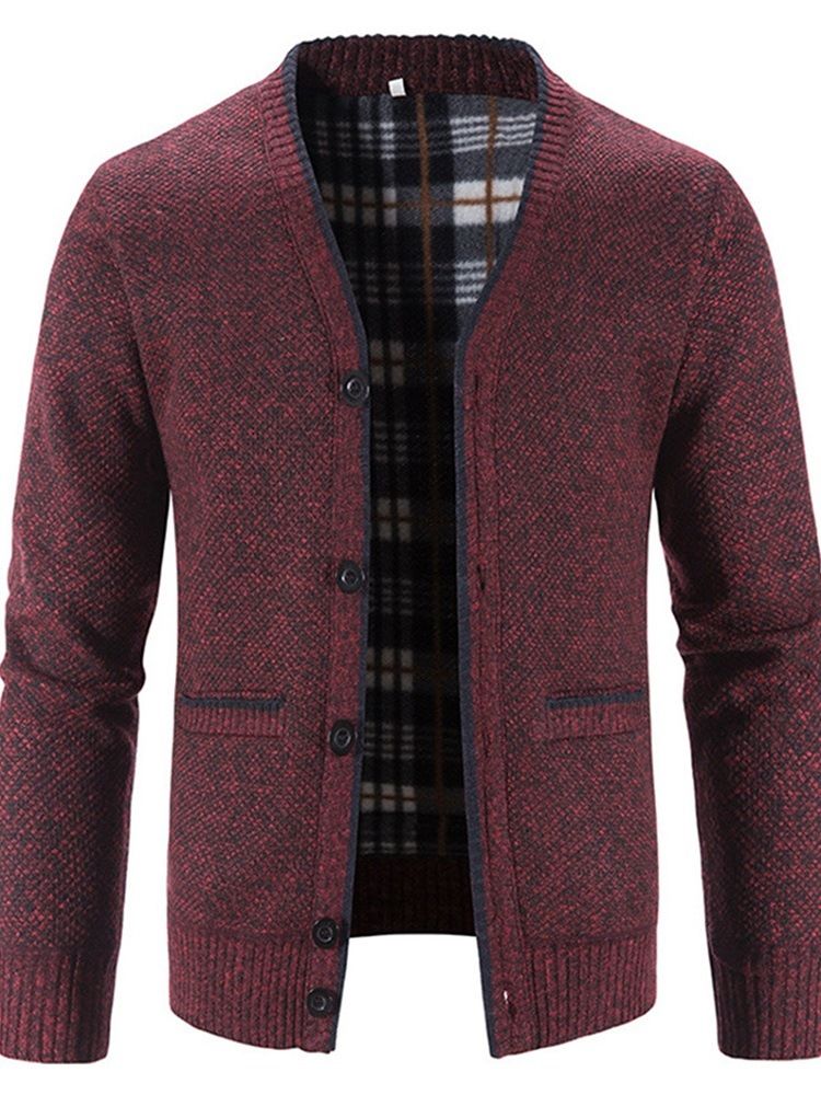 Lomme Standard V-Hals Single-Breasted Slim Genser