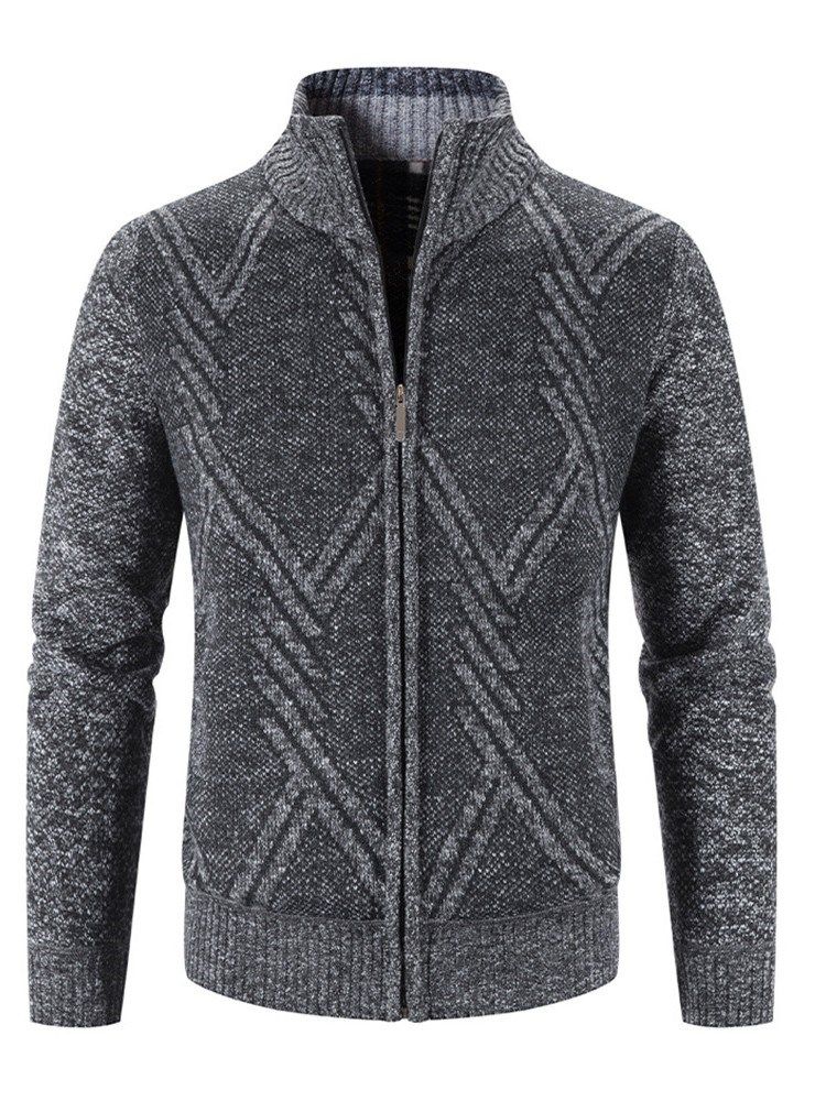 Standard Tråd Color Block Casual Slim Genser
