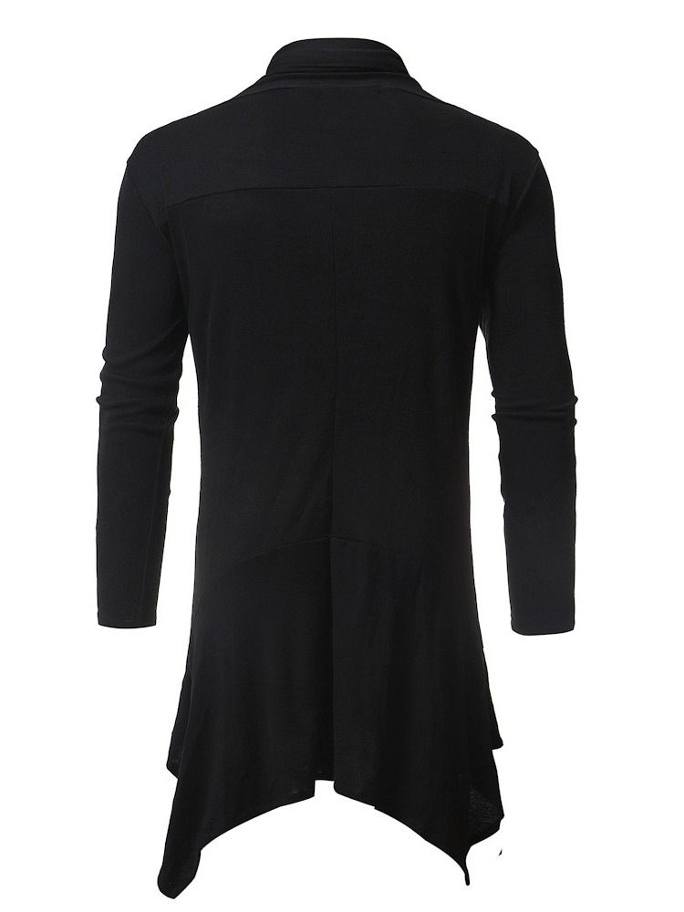 Vanlige Asymmetriske Mellomlange Gensere For Menn Casual Cardigan