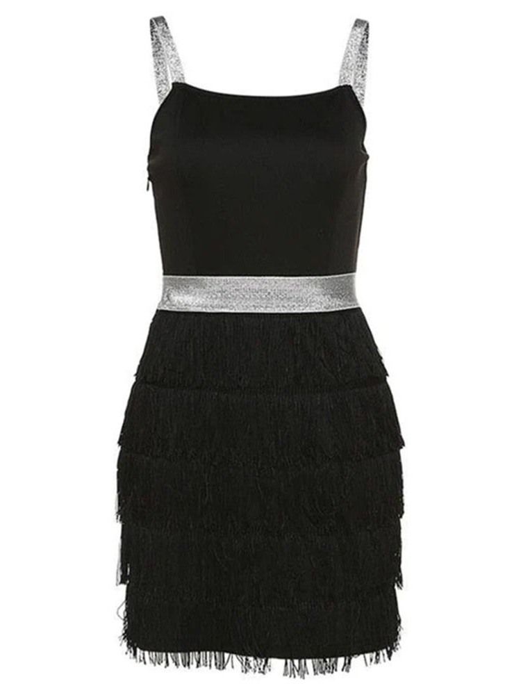 Ermeløse Paljetter Above Knee Summer Fashion Bodycon Dress