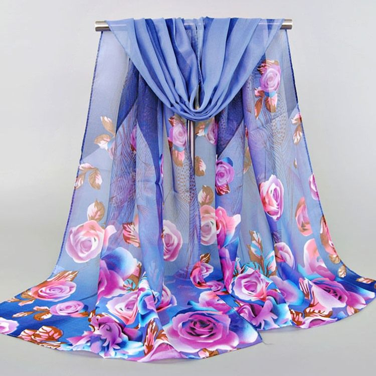 All Match Chiffon-Trykt Dameskjerf