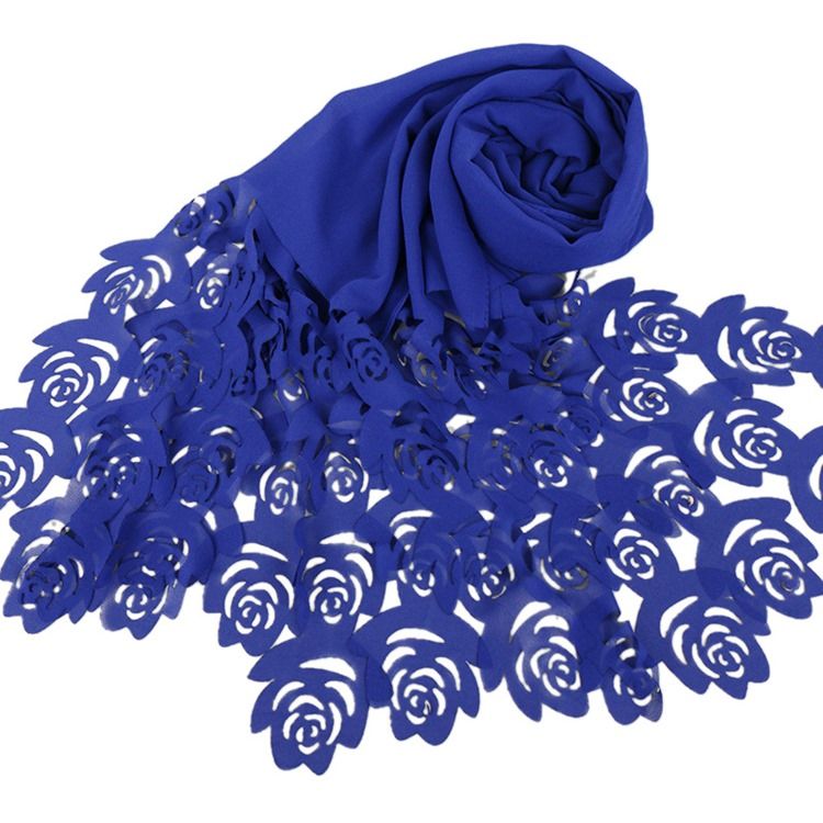 Bestselger Ren Farge Chiffon Kvinners Skjerf