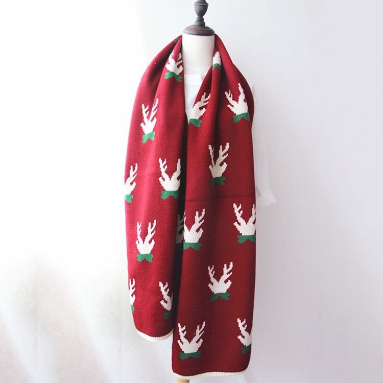Christmas Deer Print Tegneserieskjerf