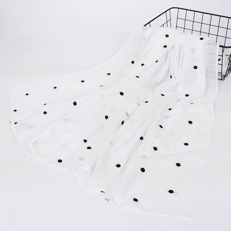 Polka Dots Skjerf I Bomull
