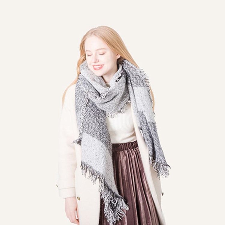 Polyester Dusk Rutete Skjerf