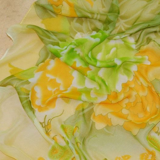 Trendy Chiffonskjerf Med Blomstertrykk