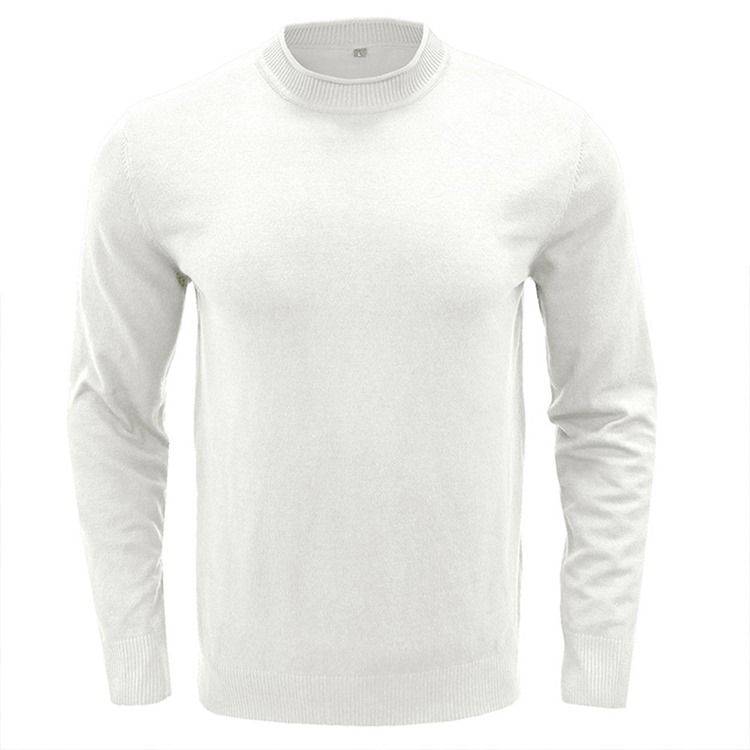 Rund Hals Standard Vanlig Vinter Rett Genser