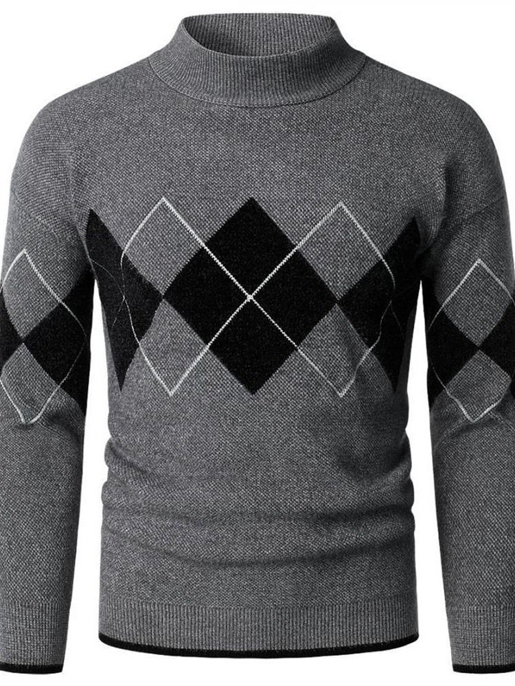 Standard Stativ Krage Geometrisk Slim Fall Genser
