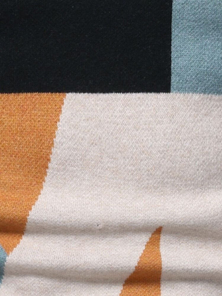 Uformell Standard Patchwork Color Block Vintergenser