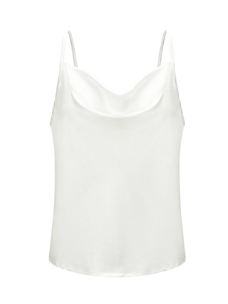 Sommer Polyester Spaghetti Stropper Standard Damesingel