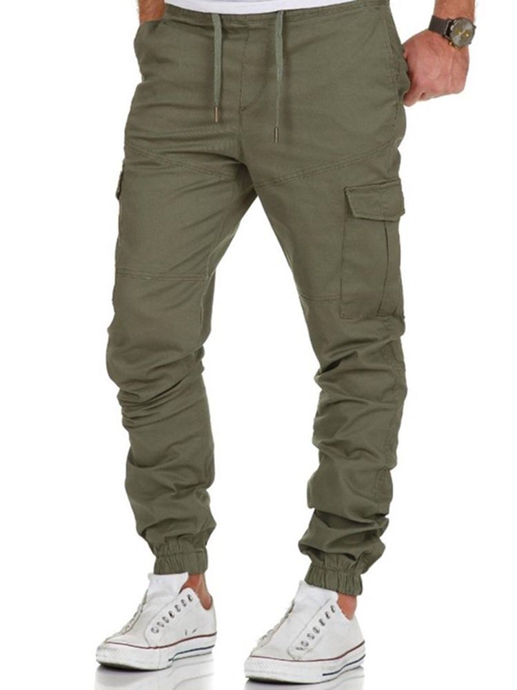 Cargo Bukser Ensfarget Tynn Blonde Bukser For Menn