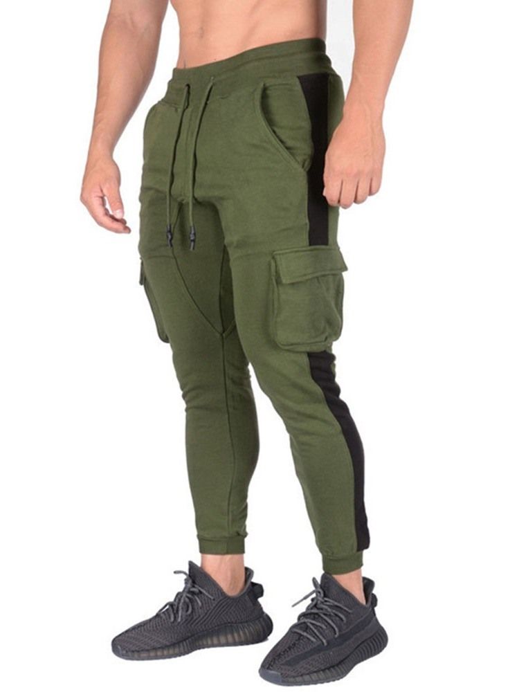 Lastebukser Blyantbukser Fargeblokk Patchwork Sport Herre Fritidsbukser