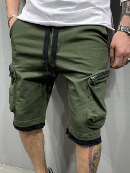 Lomme Rett Fargeblokk Hip Hop Mid Waist Casual Bukser