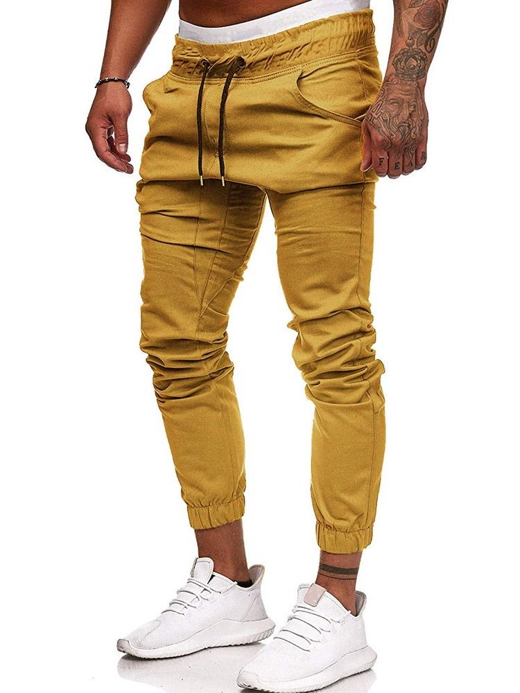 Plisserte Vanlige Blyantbukser Lace-Up Casual Casual Bukser