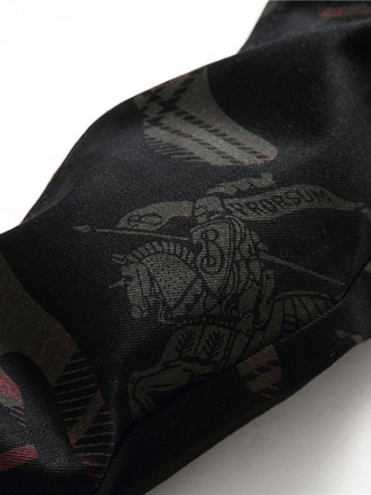 Print Mid Waist Fire årstider Casual Bukser