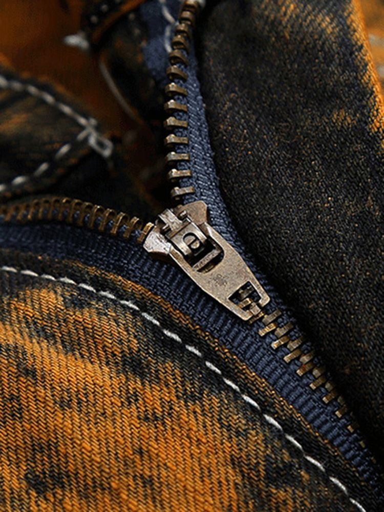 Unike Denim Hull Lommelappet Uformelle Herrebukser