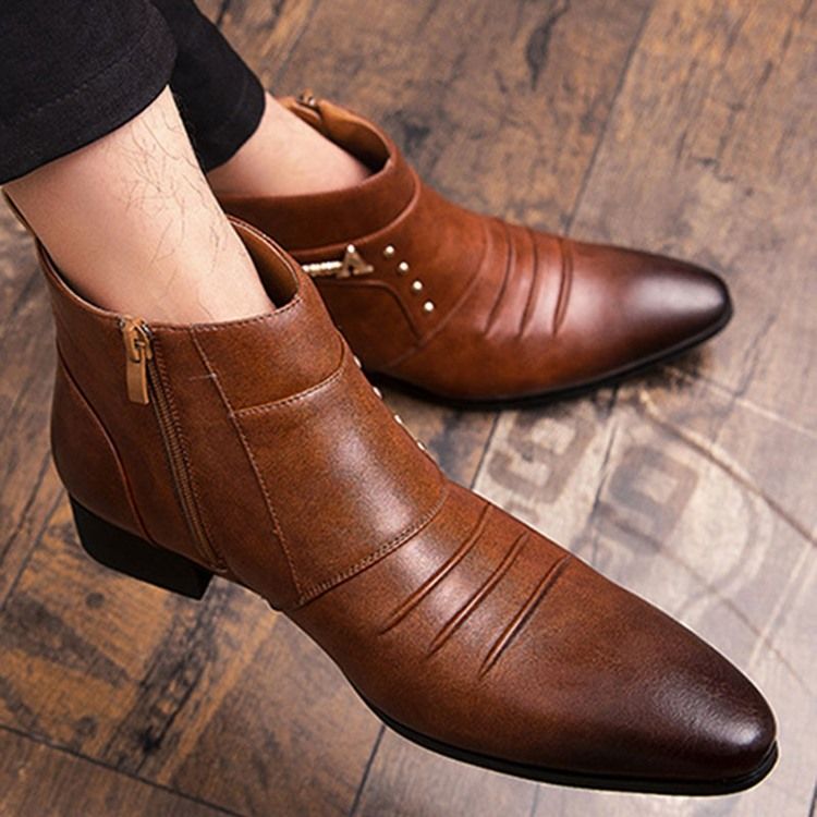 Color Block High-Cut Øvre Pu Herrestøvler