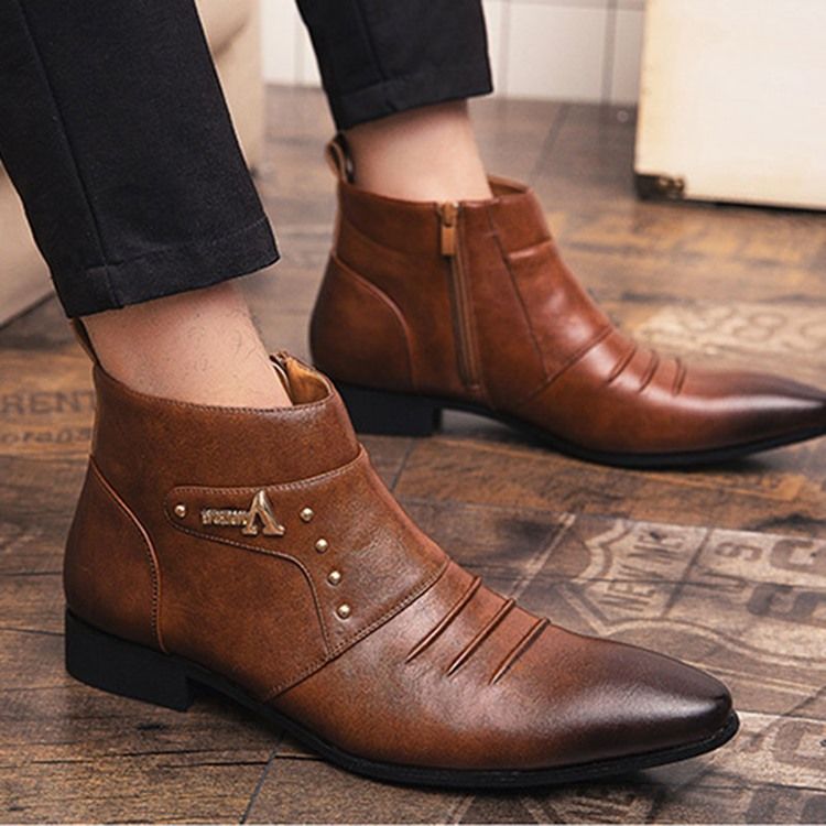Color Block High-Cut Øvre Pu Herrestøvler